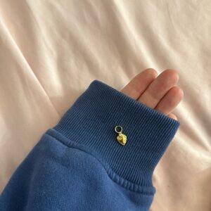 Gold heart colored charm